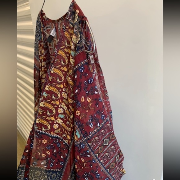 Gold / Burgundy Cut Out Kimono - Picture 11 of 14